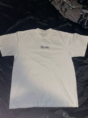 Primitive White T-Shirt with Black Script Logo